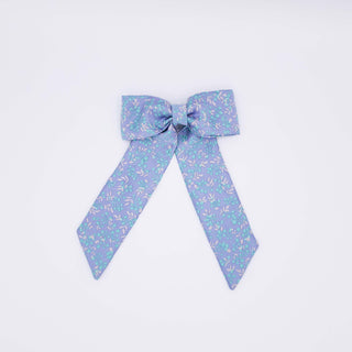 Sheer Floral Bow Hair Clip