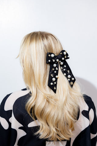 Holly Embellished Hairclip Bow Small