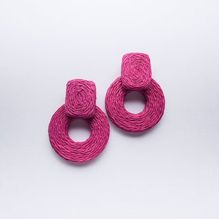 Raffia Square Hoop