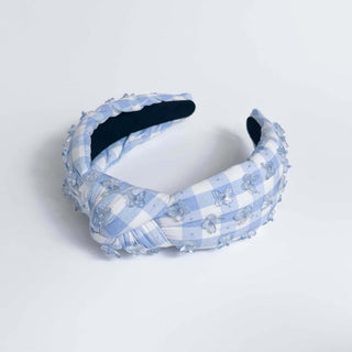 Gingham Butterfly Knot Headband