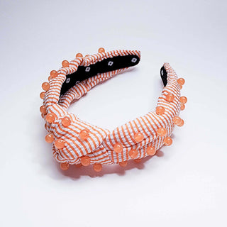 Beaded Seersucker Knot Headband