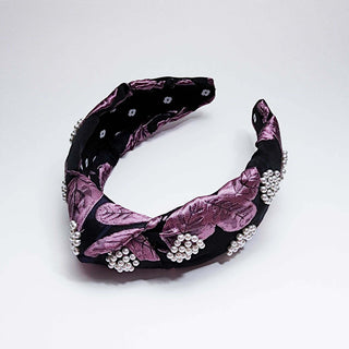 Pearl Embellished Leaf Knot