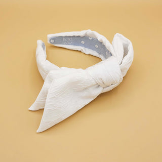 Iris Jacquard Bow Headband