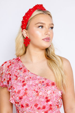 Beaded Fan Earring