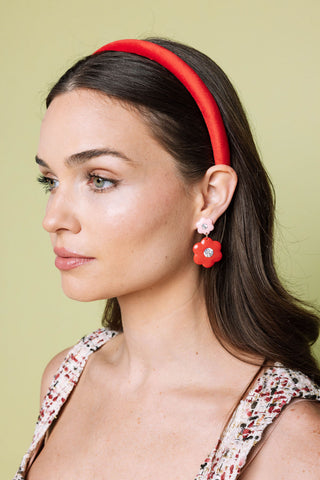 Enamel Colorblock Flower Drops