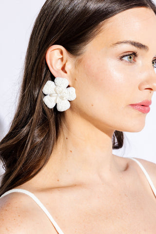 Ivory Beaded Poppy
