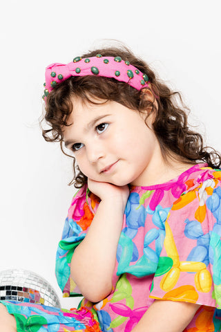 Embellished Stone Canvas Knot Headband