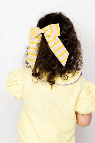 Striped Hairclip Bow