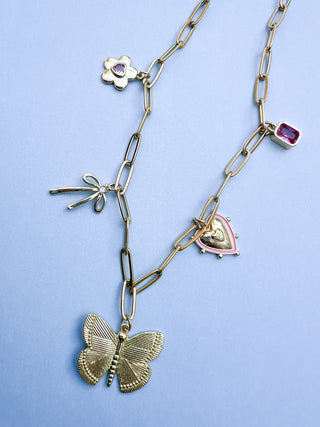 On Wednesdays We Wear Pink Charm Necklace