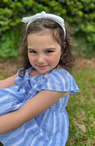 Iris Jacquard Bow Headband