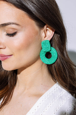 Raffia Square Hoop