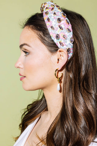 Holly Pearl Drop Knot Hoops