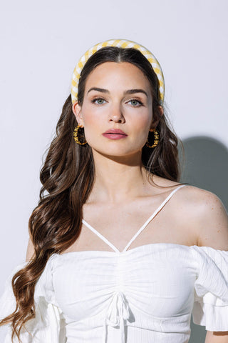 Gingham Padded Headband
