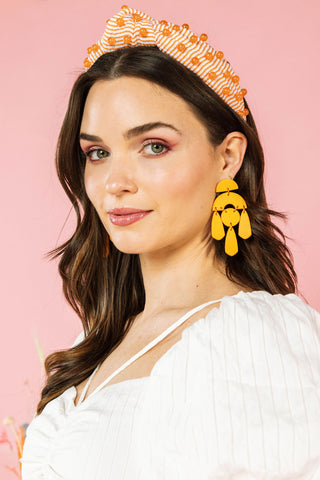 Beaded Seersucker Knot Headband