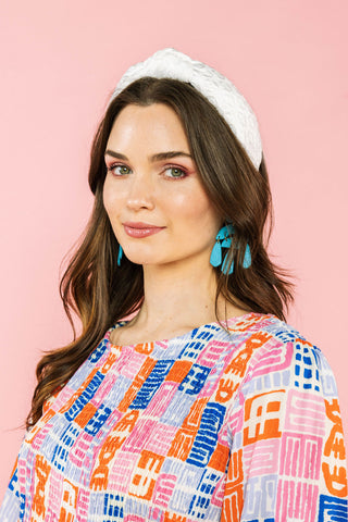 Bella Iris Jacquard Knot Headband