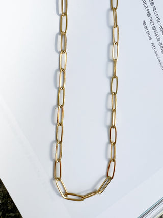 18k Gold Plated SS Paperclip Chain(CHAIN ONLY, no charms)