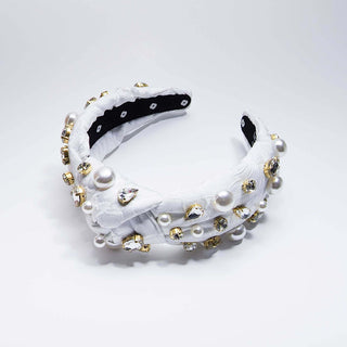 Embellished Iris Jacquard Knot Headband