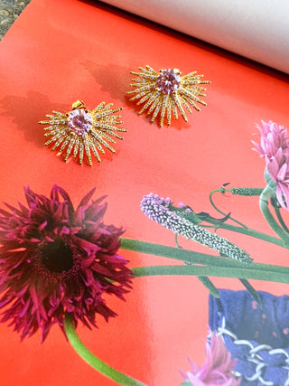 Pave Starburst Studs