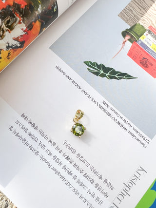 Round Gemstone Charm