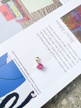 Round Gemstone Charm