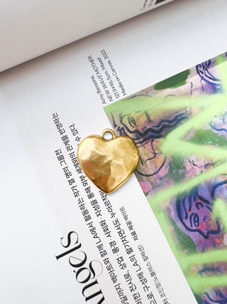 Antique Gold Heart Charm