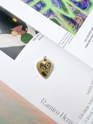 Star Trio Heart Charm