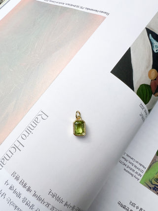 Rectangle Gemstone Charm