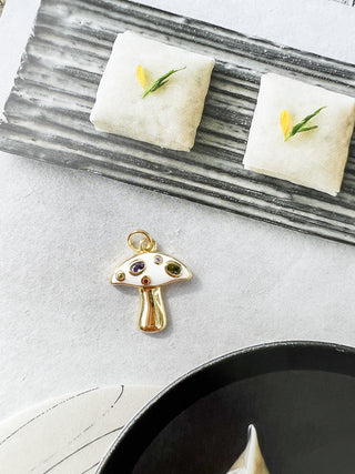 Gemstone Mushroom Charm
