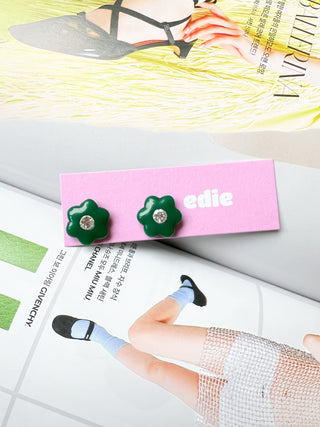 Enamel Flower Stud