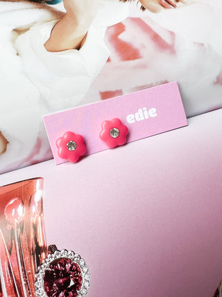 Enamel Flower Stud