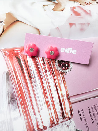 Enamel Flower Stud