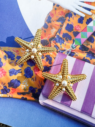 Embellished Starfish Studs