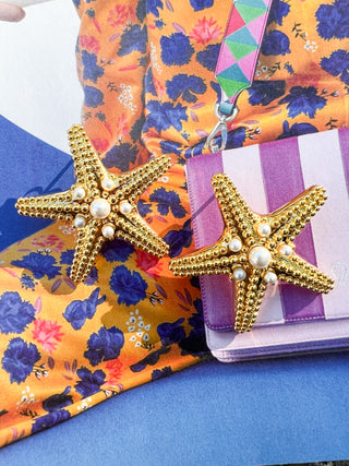 Embellished Starfish Studs