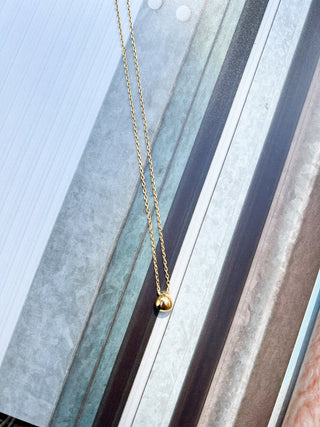 Gold Dome Charm Necklace