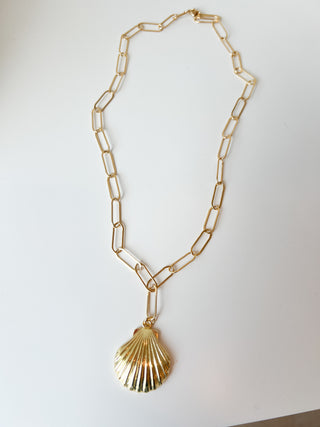 GF Shell Paper Clip Necklace