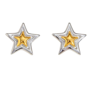 Two Tone Star Earring