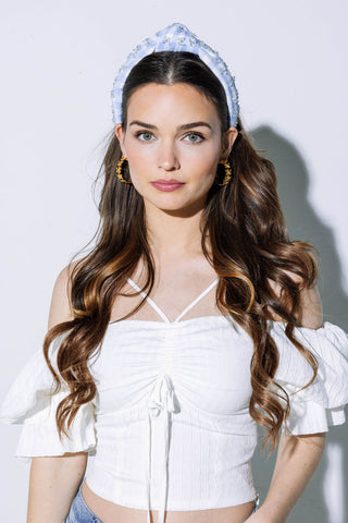 Gingham Butterfly Knot Headband