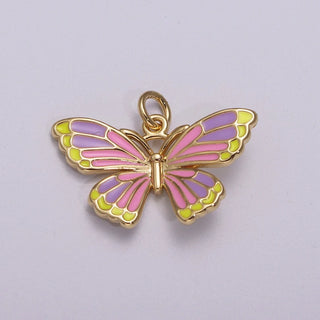 Enamel Colorblock Butterfly Charm