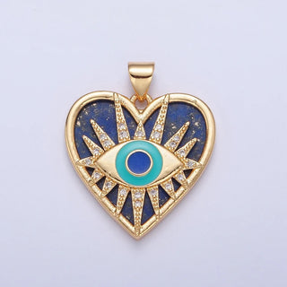 Evil Eye Heart Charm